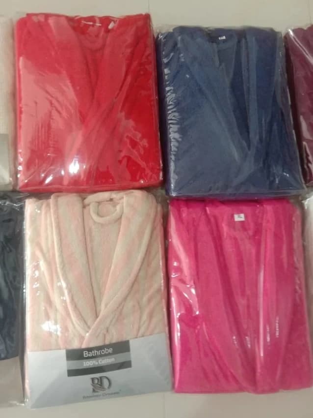 Plain Ladies Cotton Bathrobes