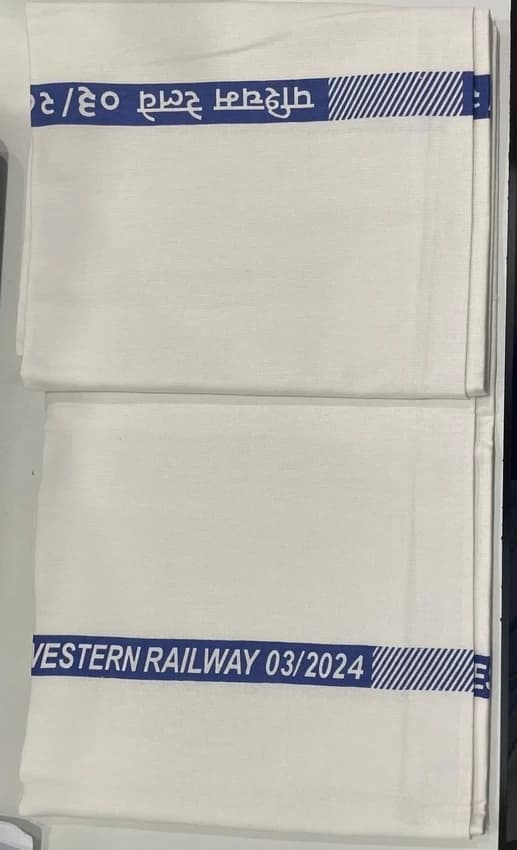 SGE Railway White Cotton Bed Sheet, Size (in inch): 108x118, 220 TC