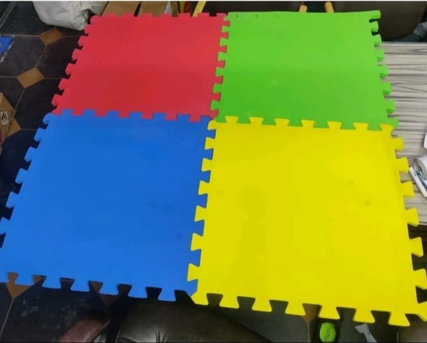 Multicolor 10 mm Interlocking EVA Foam Mat, Mat Size: 1x1 Meter