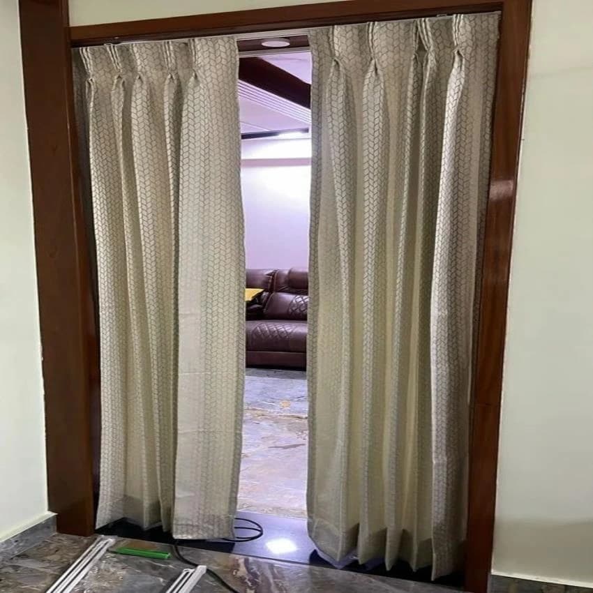 Satin Designer Window Curtain, Long Door