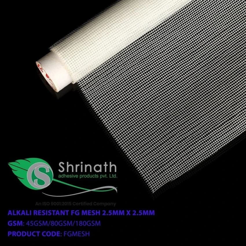 White Plain Alkali Resistant Fiber Glass Mesh