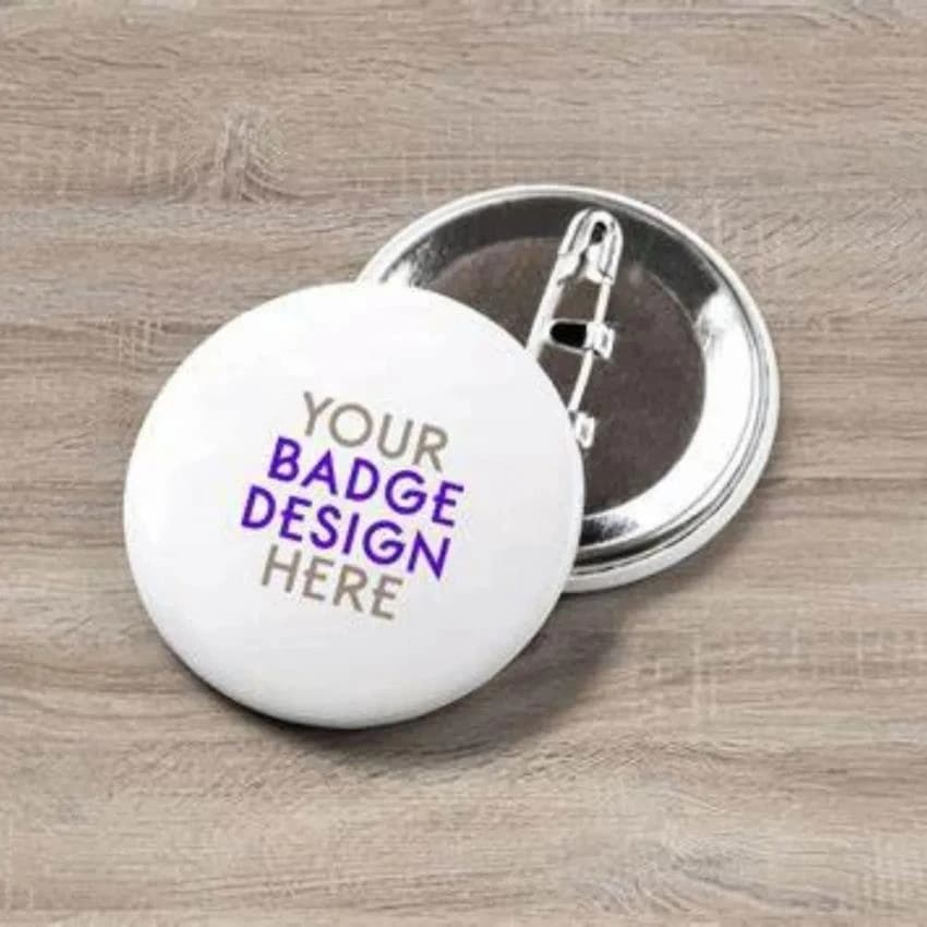 Sublimation Button Badges Metal Badge 44mm and 58mm, for Office,Promotion, Packaging Type: Box