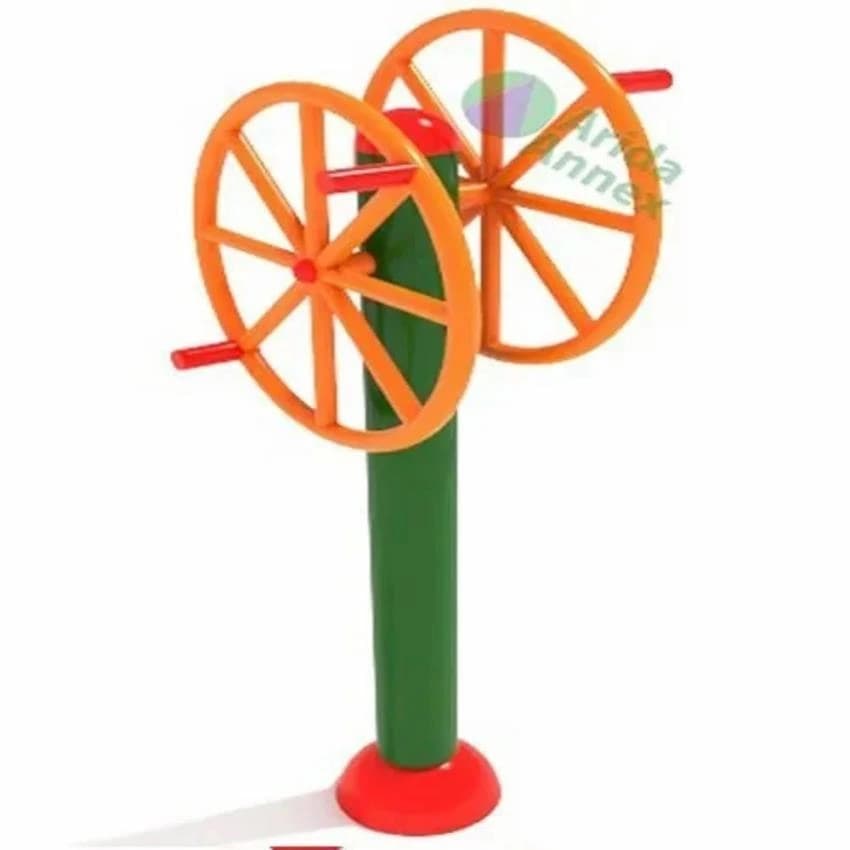 Mild Steel Outdoor Gym Arm Wheel Exercise Machine, 2