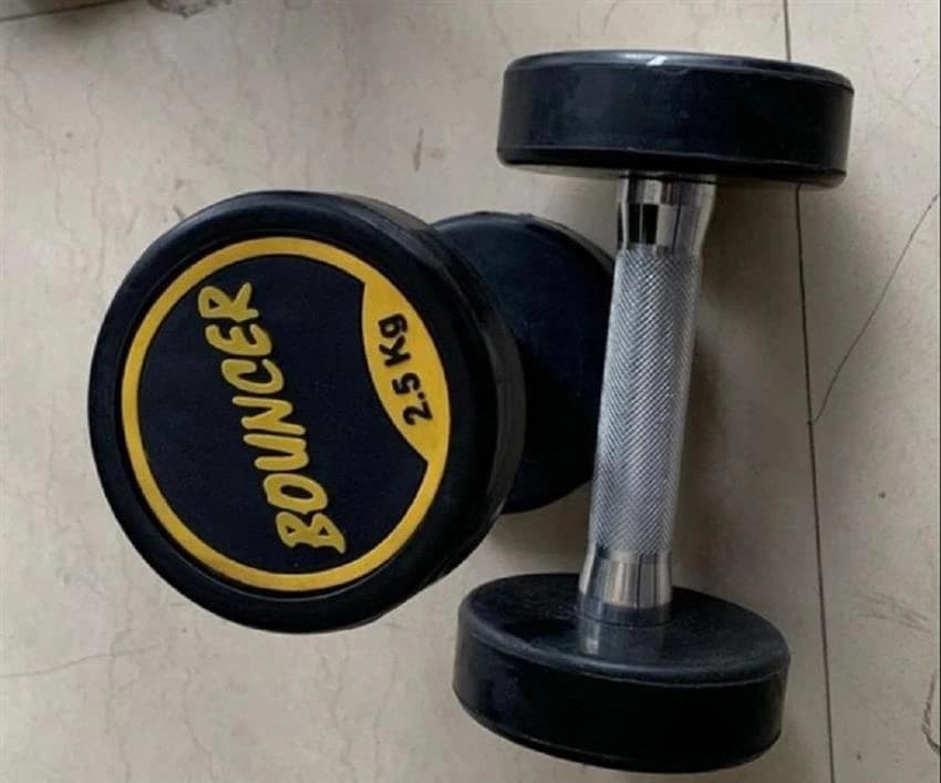 Cast Iron Round Fixed Weight Bouncer Dumbbell, 2.5 Kg