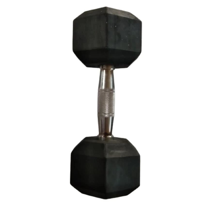 Fixed Weight Rubber Coated Hex Dumbbell, 10kg