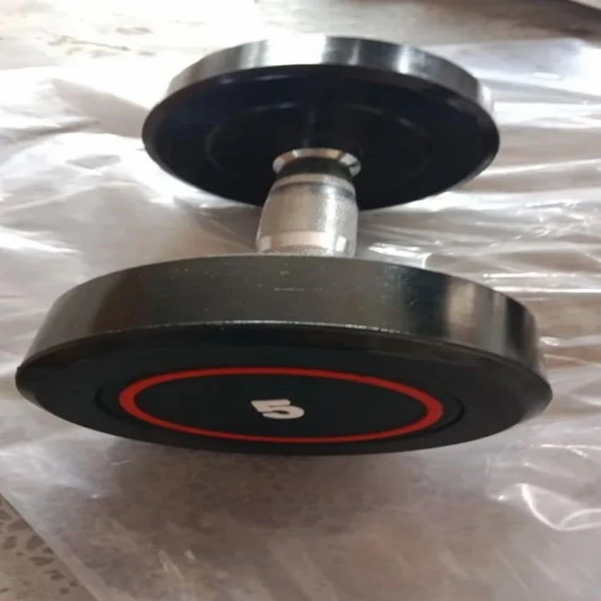 Fixed Weight Rubber Dumbbell Set, 10 kg