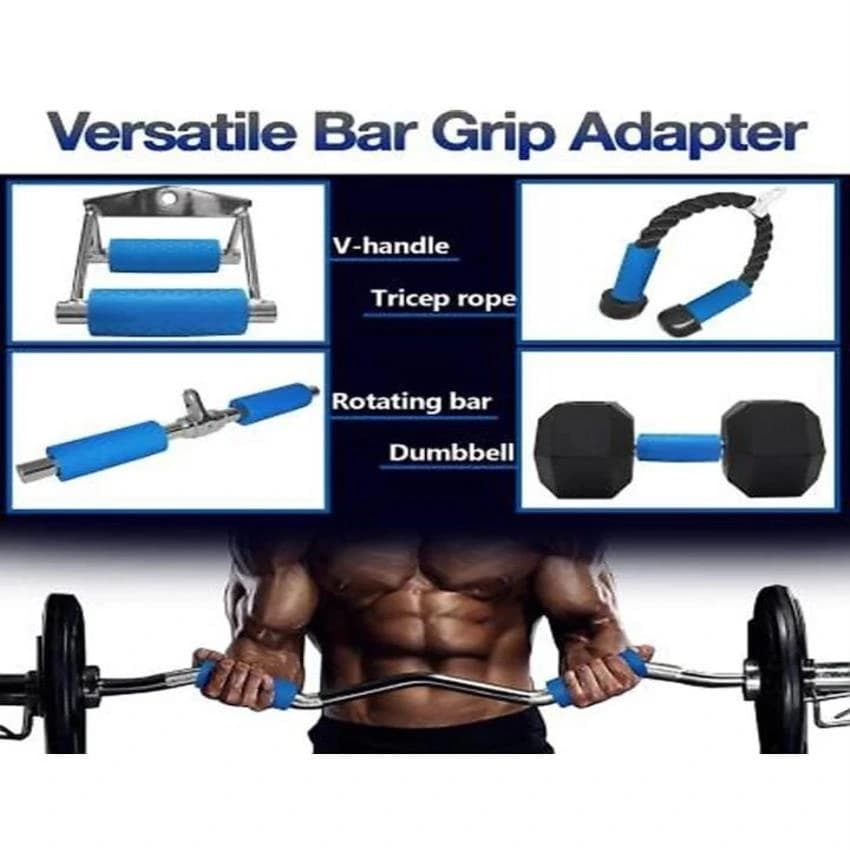Blue Silicone Rubber Dumbel Bar Grip Adaptor, Weight: 280 Gm