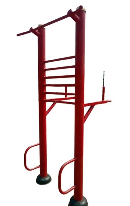 Red Outdoor Gym Dip Chin Assist, Number Of Stations: 2
