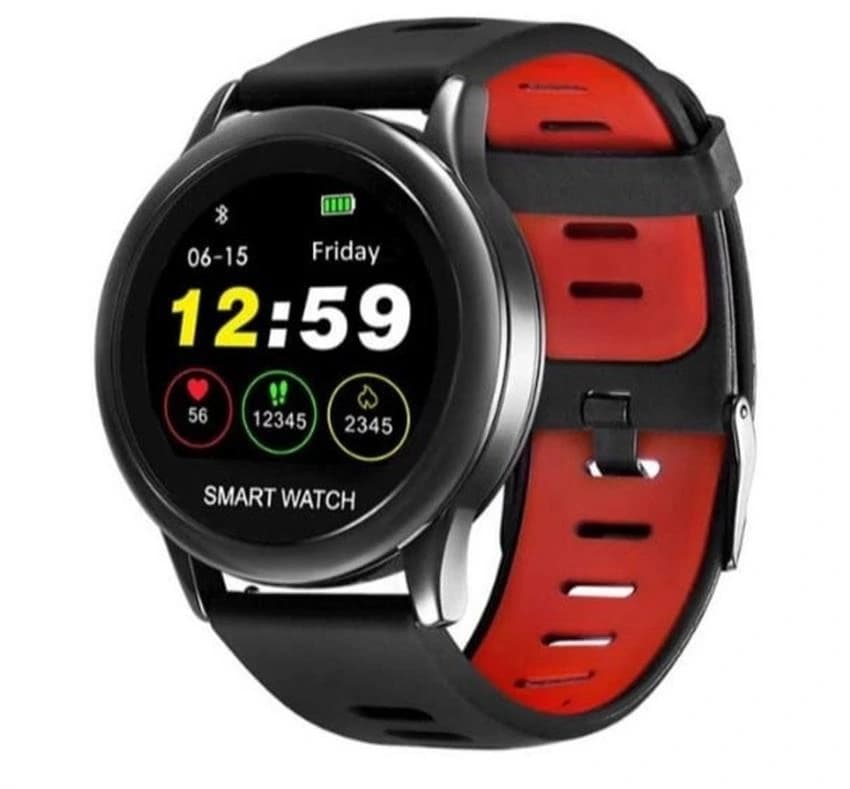 Sai Kripa Black & Red Fitness Smart Watch, For Gym Workout