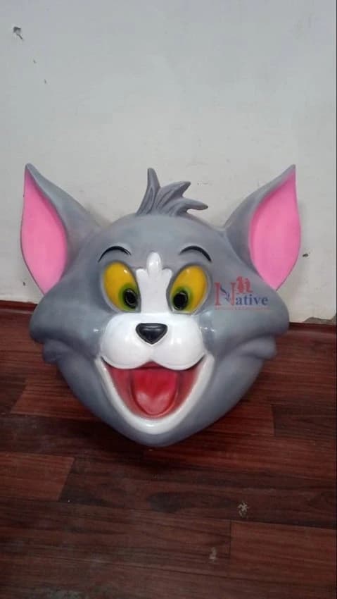 Plain FRP Tom cartoon face, Size: 16 Inch