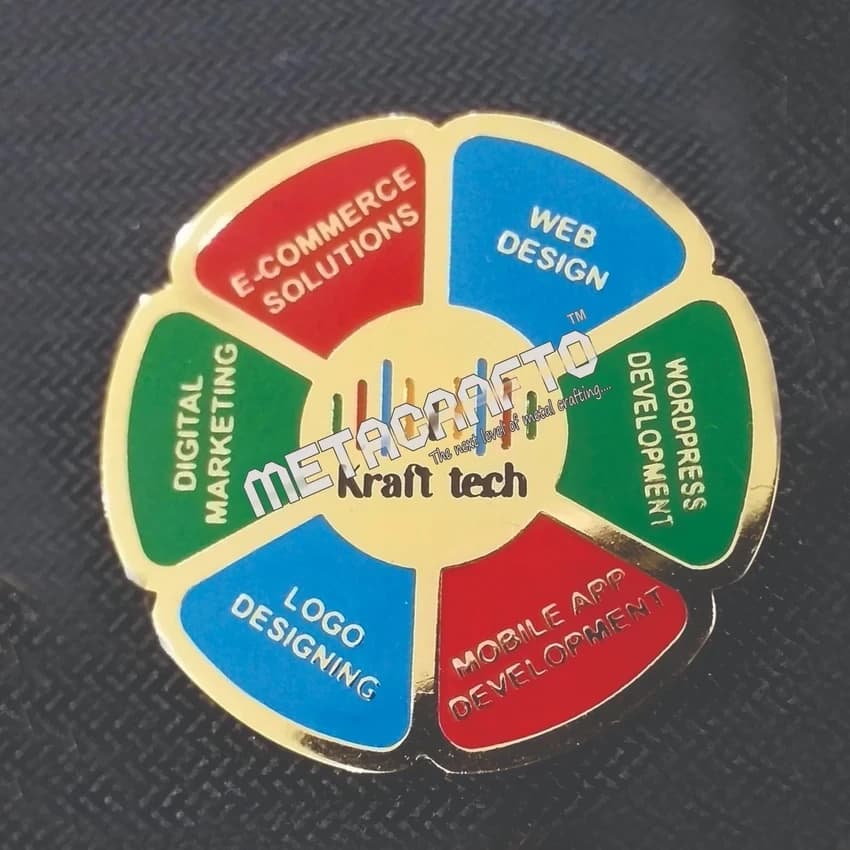 Multicolor Brass Metal Badge, For Promotional Gift