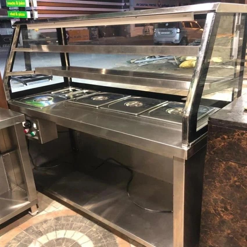 Stainless Steel Food Display Counter, For Restaurant