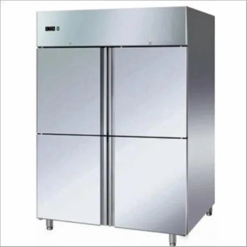 Silver Stainless Steel Commercial Four Door Refrigerator, 1200x750x2100, +2 To +8 Deg