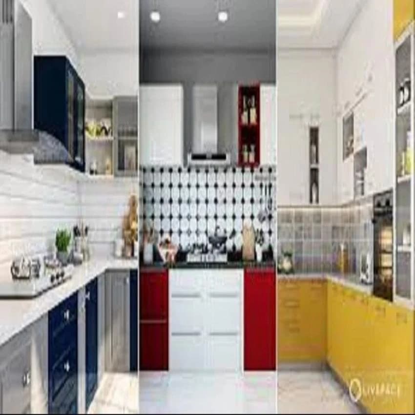 Modern PVC L Shaped Modular Kitchen