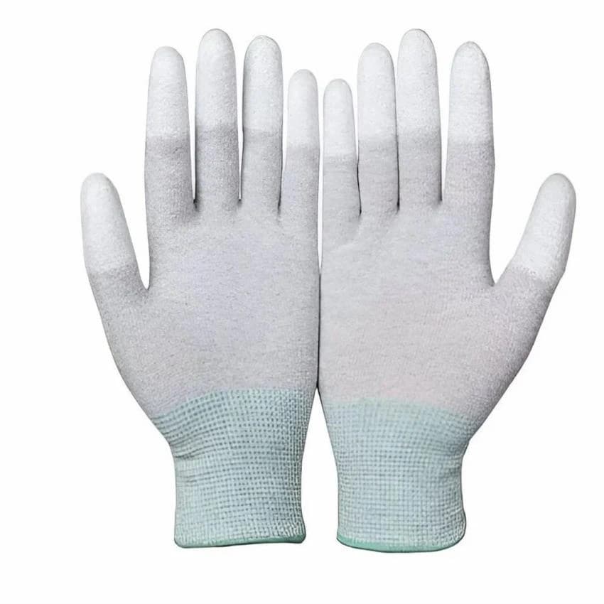 ESTOVIR Plain Esd Carbon Top Fit Gloves, For Industry/Material Handling/Assembly