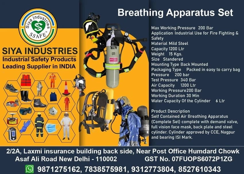 Stainless Steel Self Content Breathing Apparatus, Cylinder