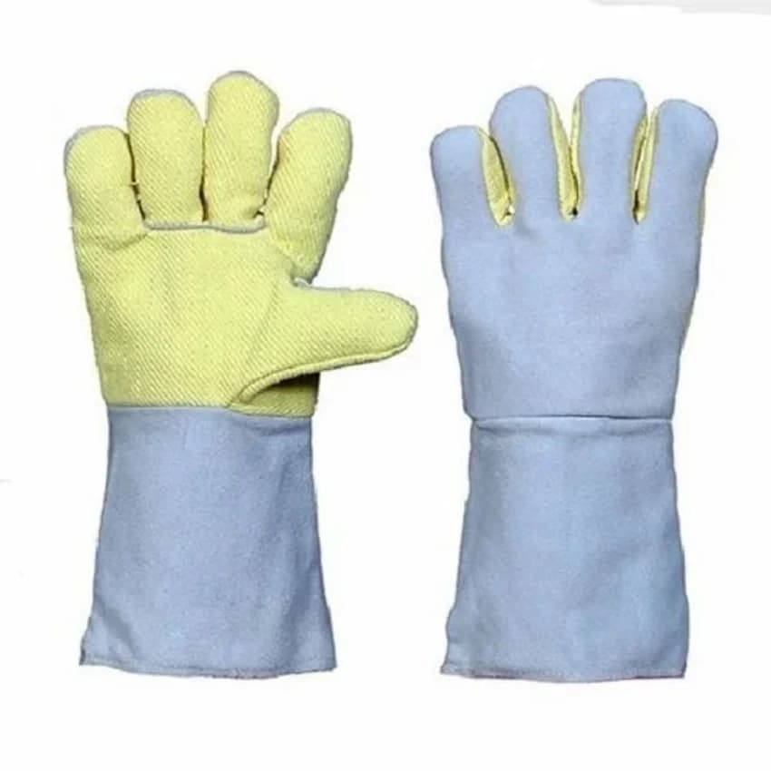Kevlar and Para Aramid Palm Hand Gloves with Pure Chrome