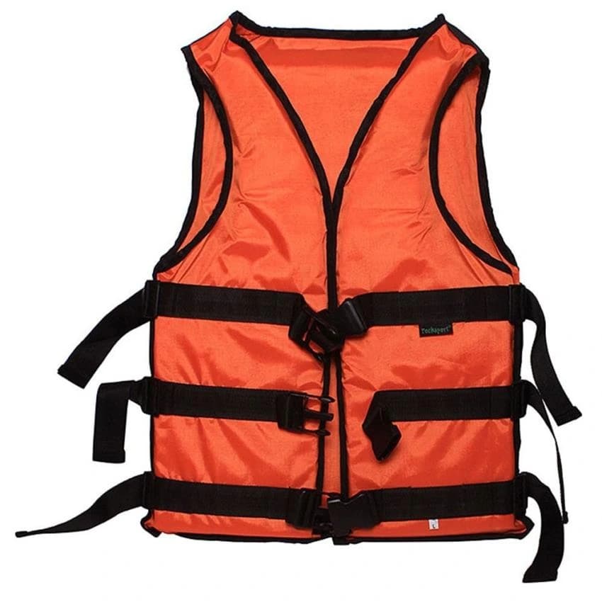 Plain Orange Life Safety jacket, Size: Large