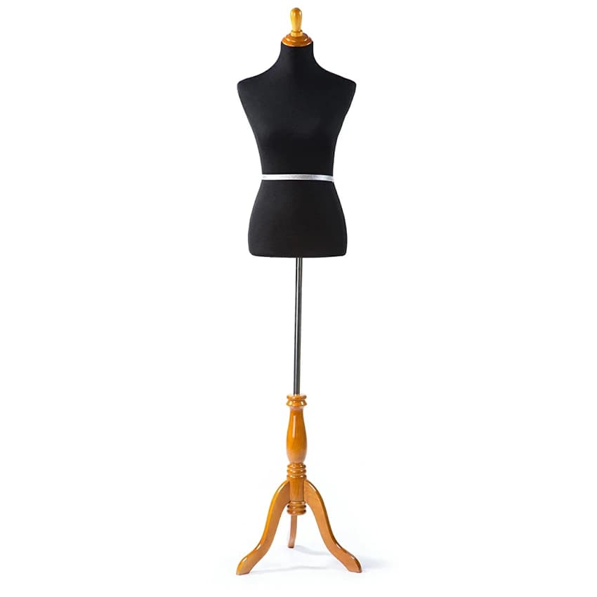 Locomoto Female Dress Form Mannequins with Wooden Base Stand Size 8 | 10 | 12 | 14