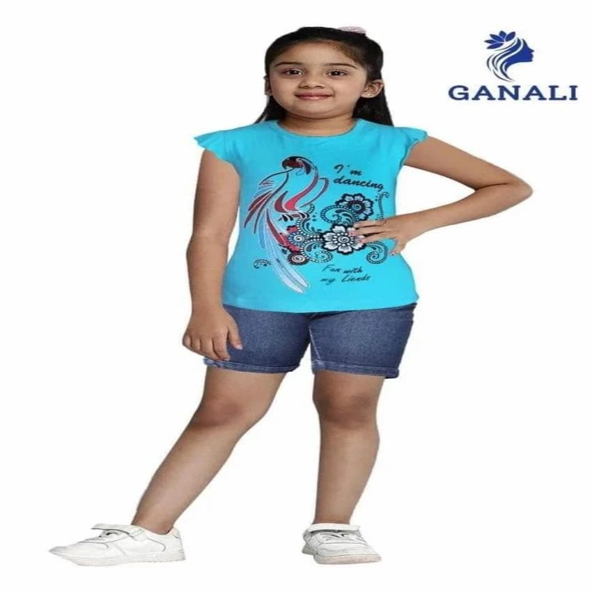 Girls Printed Tshirt, Casual Wear