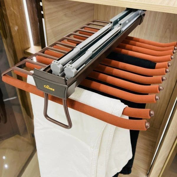 Top Install Trouser Rack | Pull-Out Soft-Close Pants Organizer – Closma India