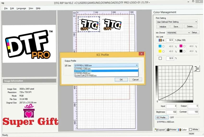 AcroRIP 10.3 (AcroRIP 10.5) Step by Step Guide for L1800 & other Printers - DTF Printing