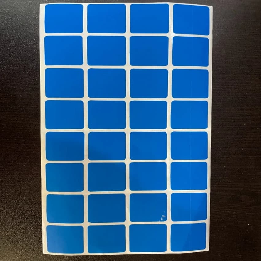 PP Blue Void Sticker, Size: 50x25mm