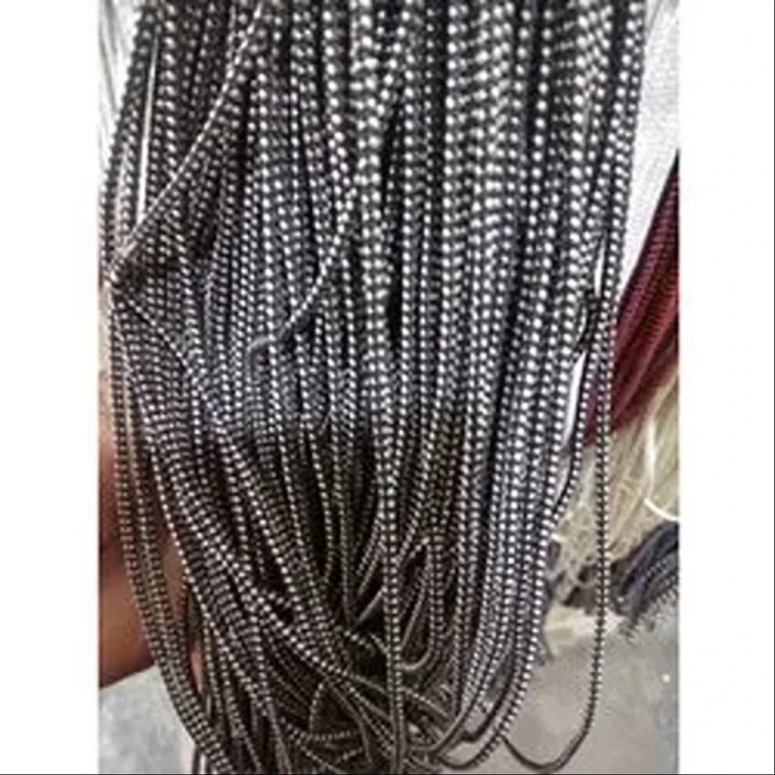 Cotton Black,White Black Polyester Dori, Shape: Round