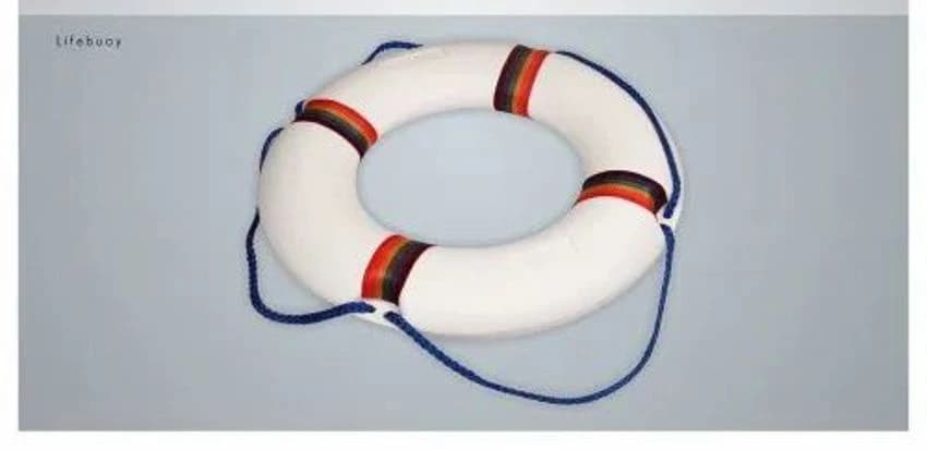 White And Blue Polyethylene Kids Life Boy, Round