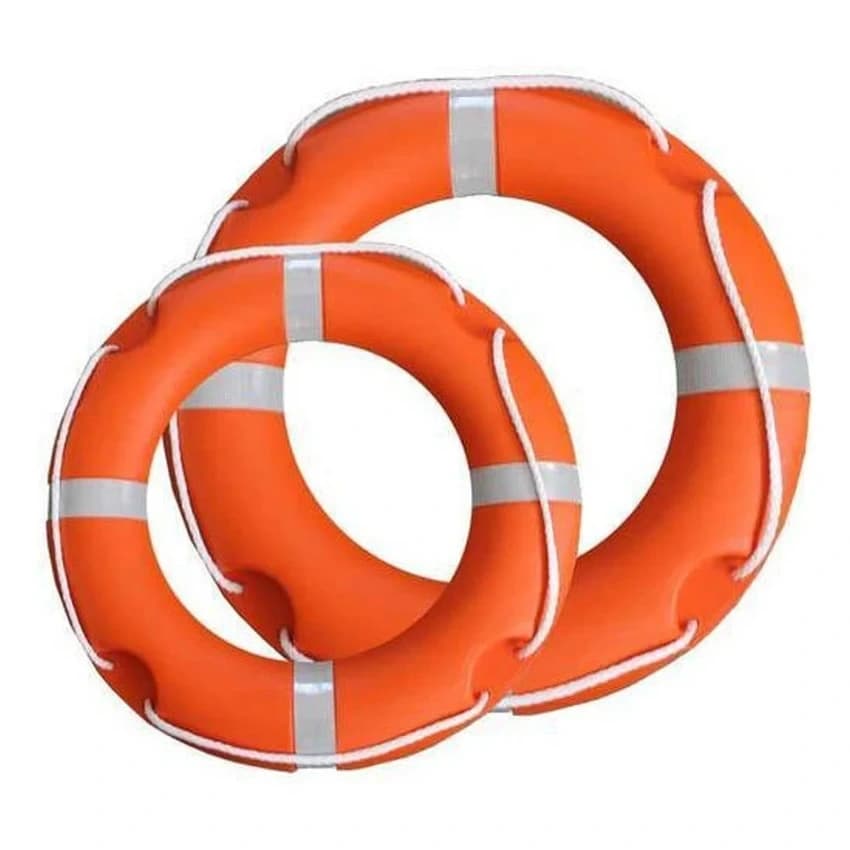 Orange Rescue Lifebuoy Tubes, Round