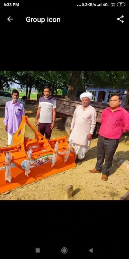 Mild Steel Agrono Mech Rotavator with Tayo blade & GNA Gear box 7 Feet, For Farming, RD Exle 10