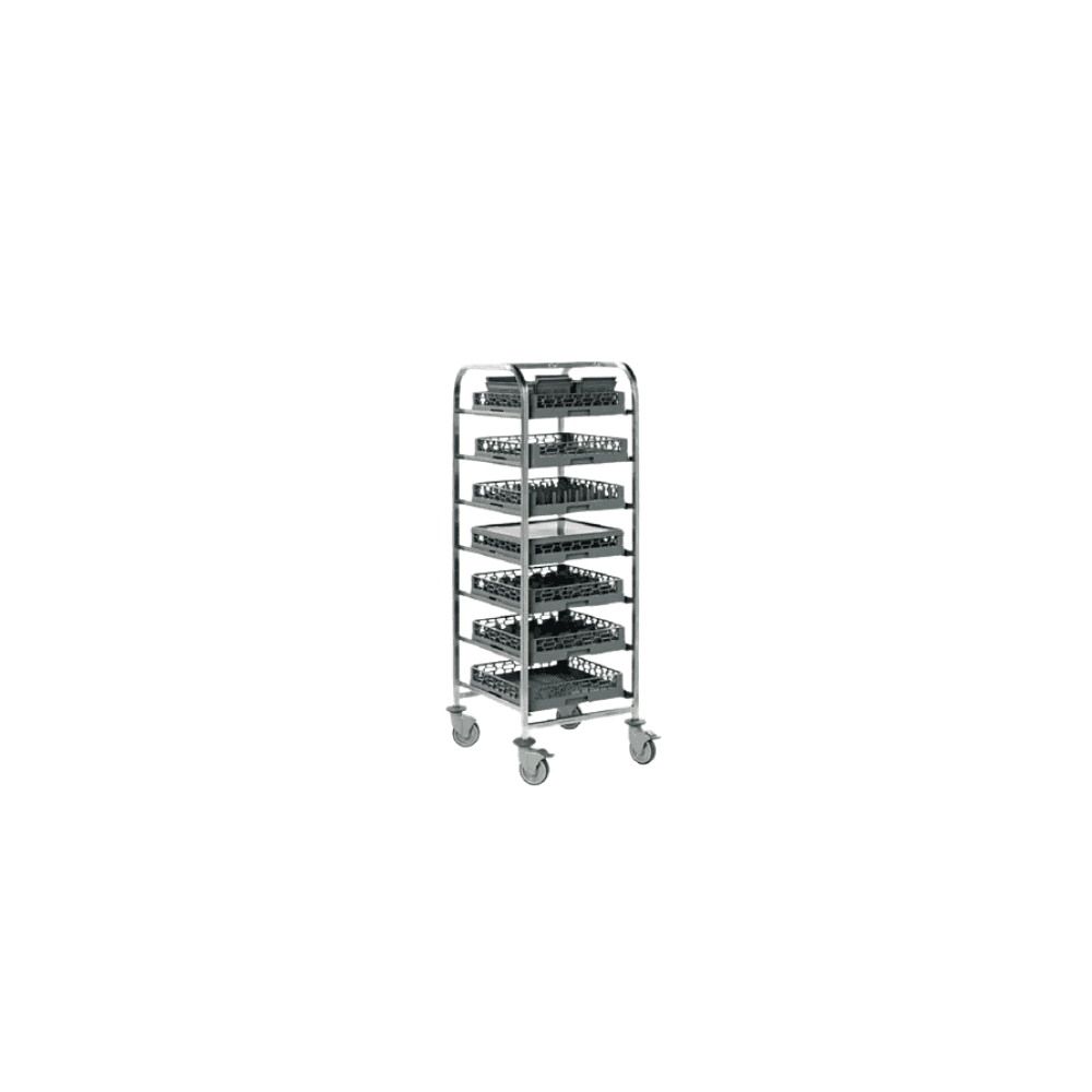 Stainless Steel Mobile Glass Trolley